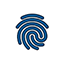 Icono de firma con huella